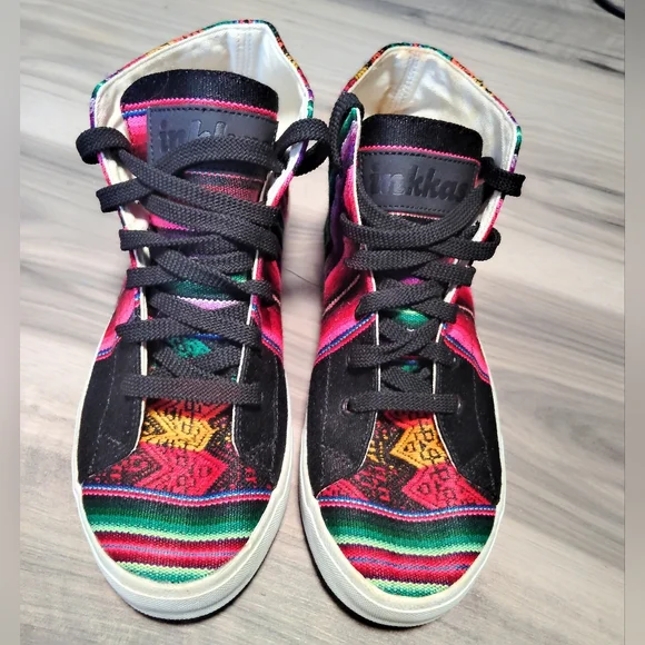 inkkas Aztec storm high top canvas sneakers unisex - Picture 2 of 6